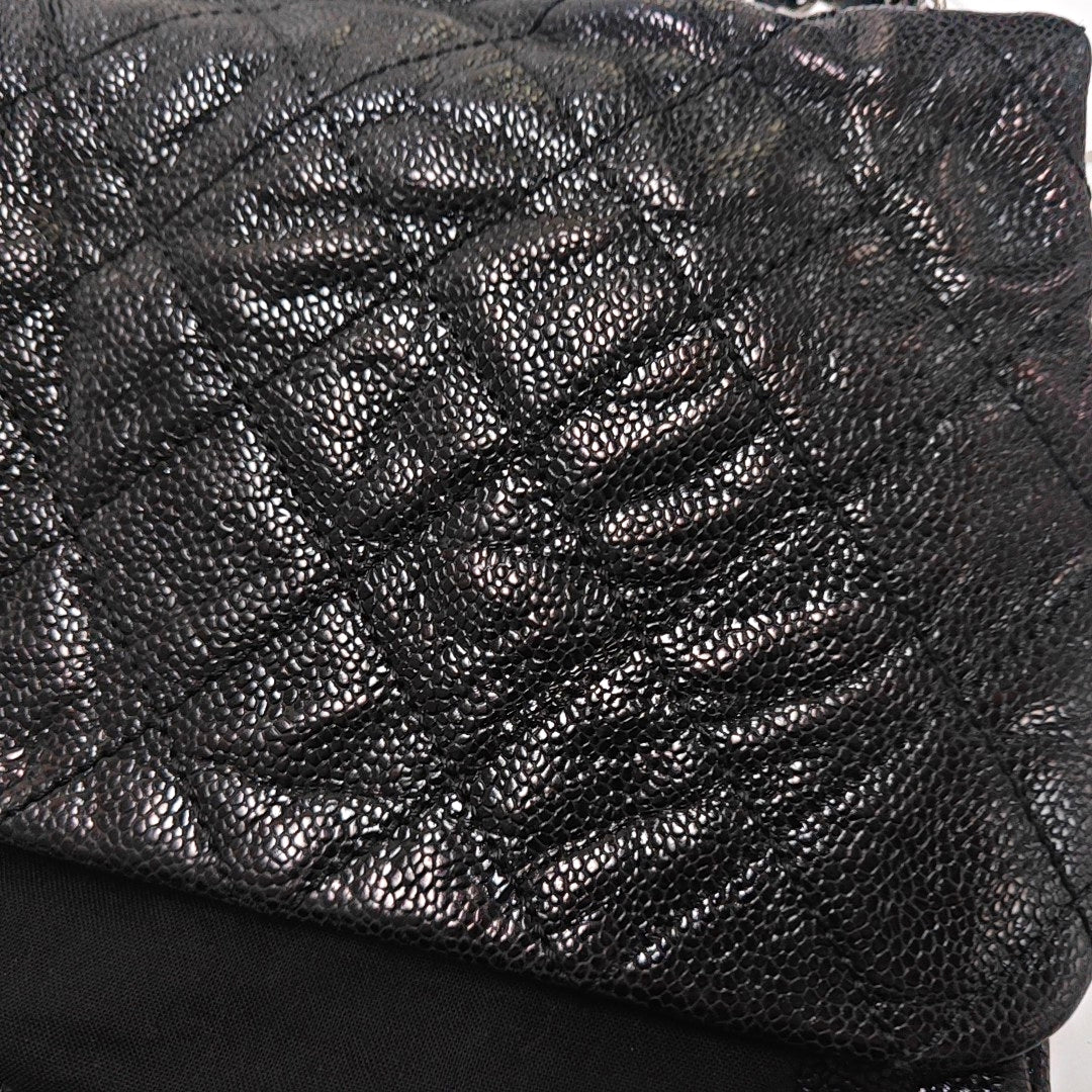 Quilted Grained Calfskin Black