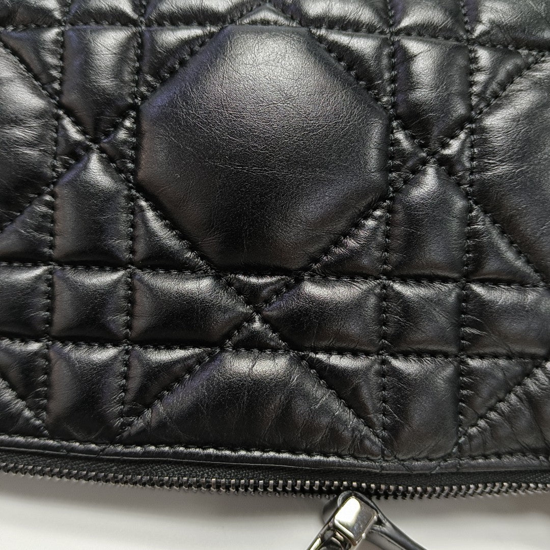 Diortravel Nomad Small Cannage Calfskin Black