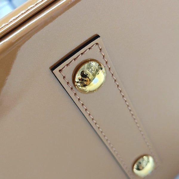ALMA PM Monogram Patent Leather Brown