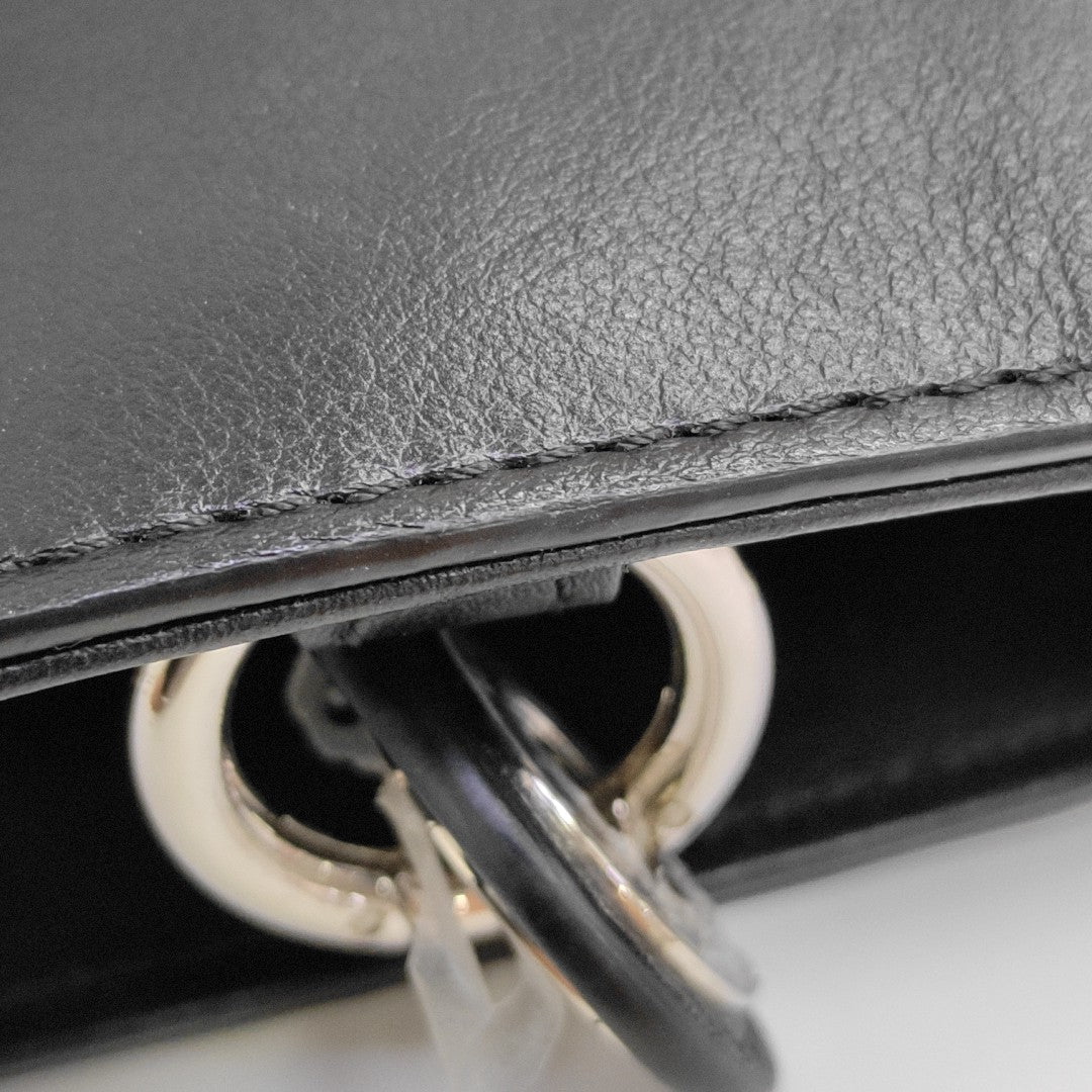 Quilted Calfskin Bucket Bag Black