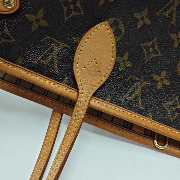 NEVERFULL MM Monogram Coated Canvas Brown