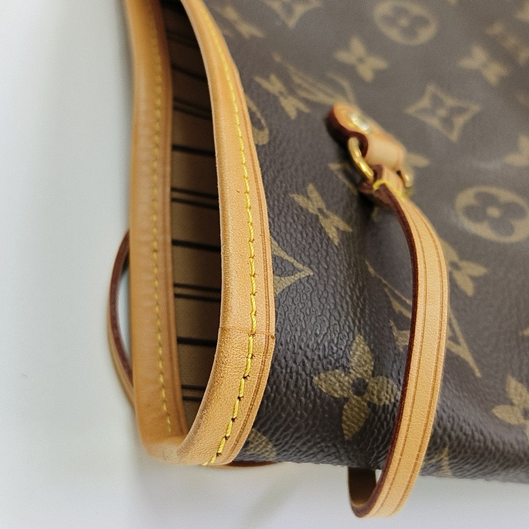 NEVERFULL GM Monogram Coated Canvas Brown