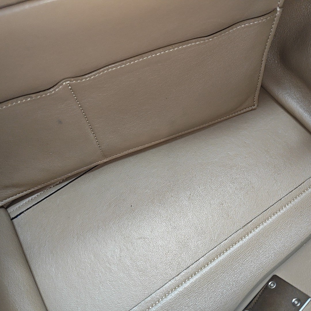 TRAPEZE Small Calfskin Beige