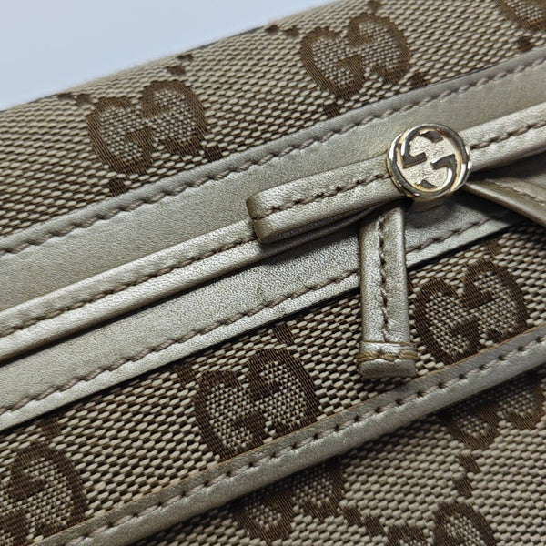 Monogram Fabric Wallet Beige