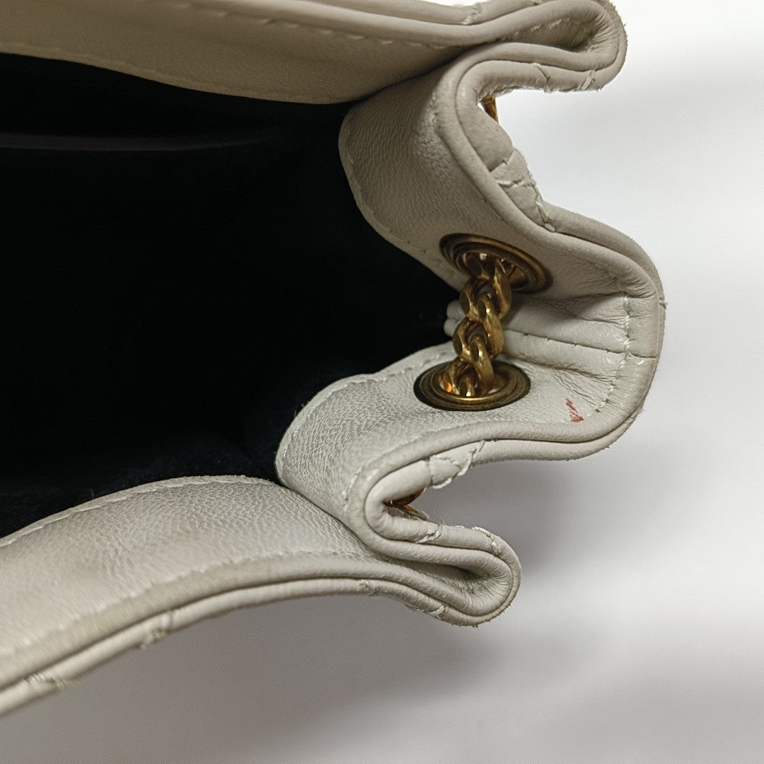 NOLITA Mini Quilted Lambskin White
