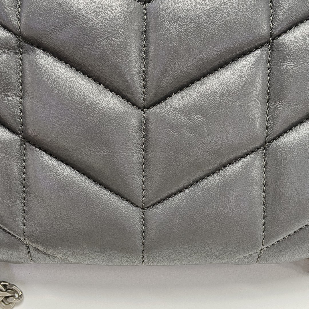 PUFFER Mini Quilted Lambskin Gray
