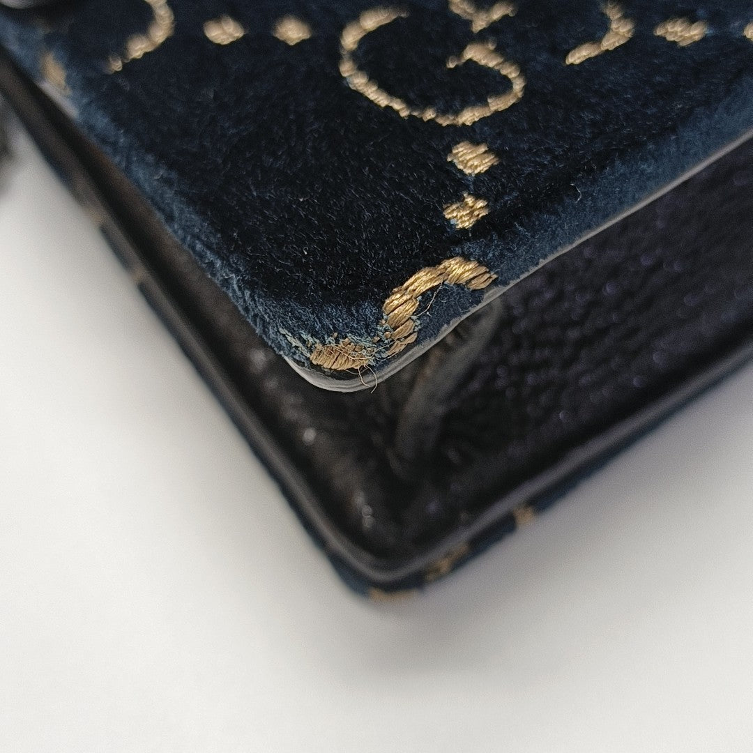 Dionysus Super Mini Monogram Velvet Blue