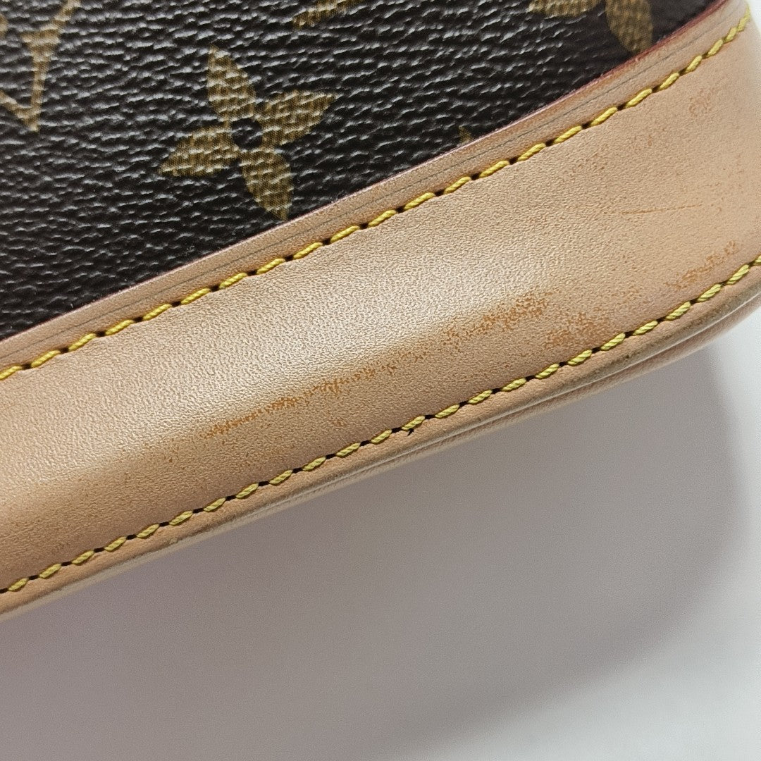 ALMA BB Monogram Coated Canvas Brown