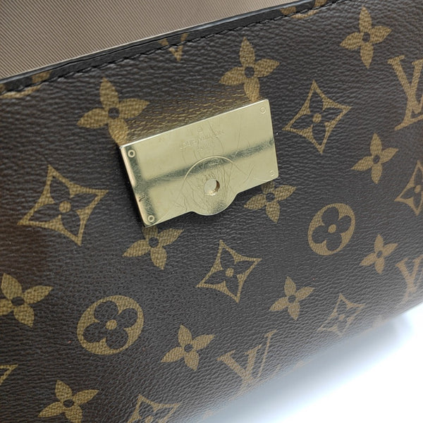 CLUNY PM Monogram Coated Canvas Brown