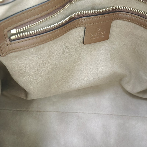 Padlock Medium Monogram Coated Canvas Beige