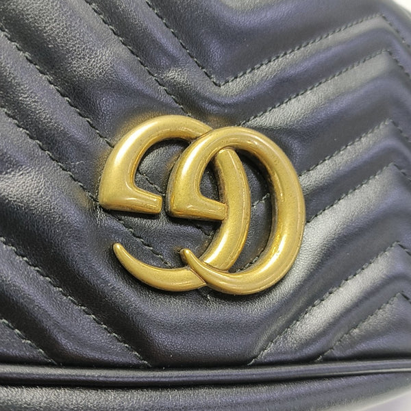 GG Marmont Small Quilted Calfskin Black