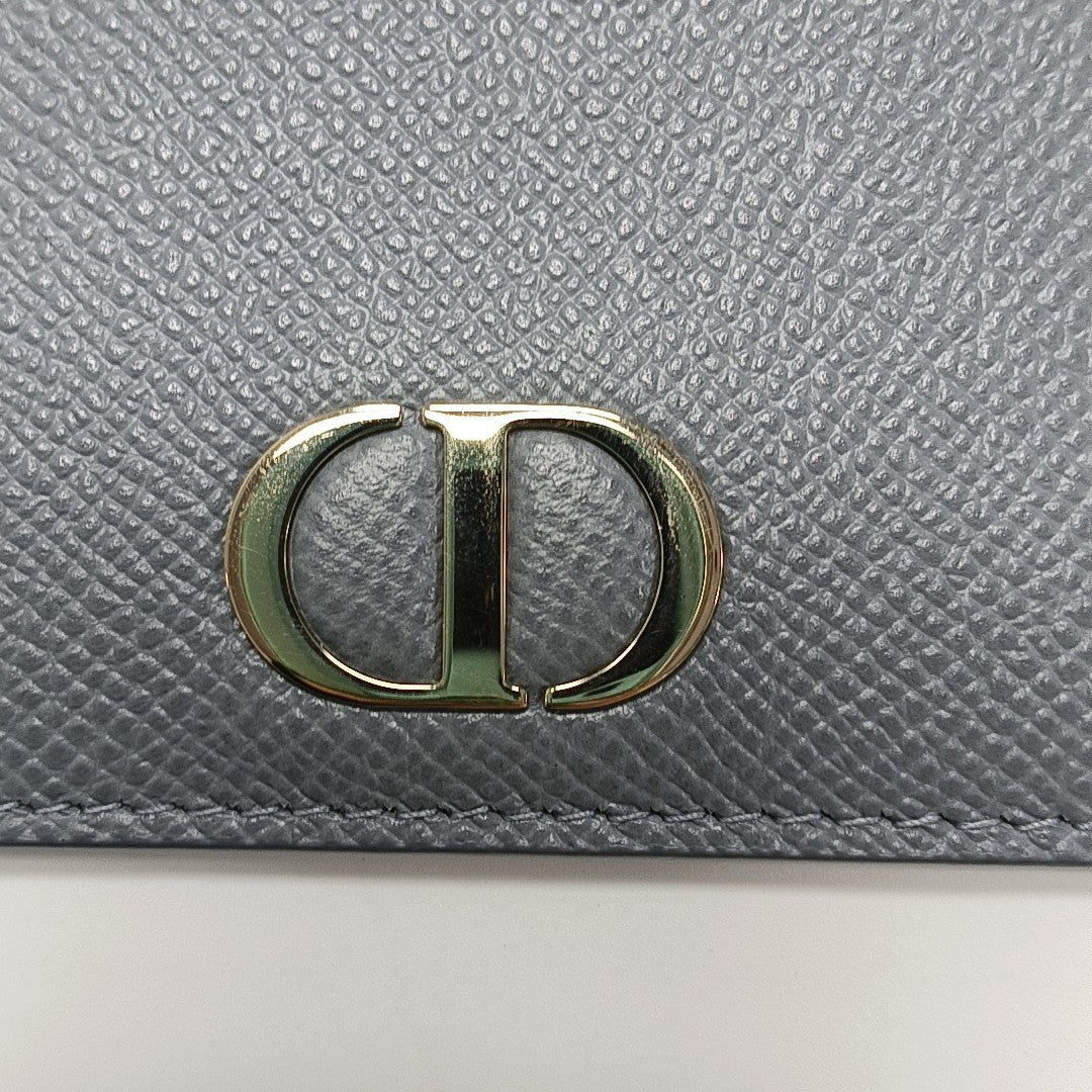 30 Montaigne Calfskin Gray Card Holder