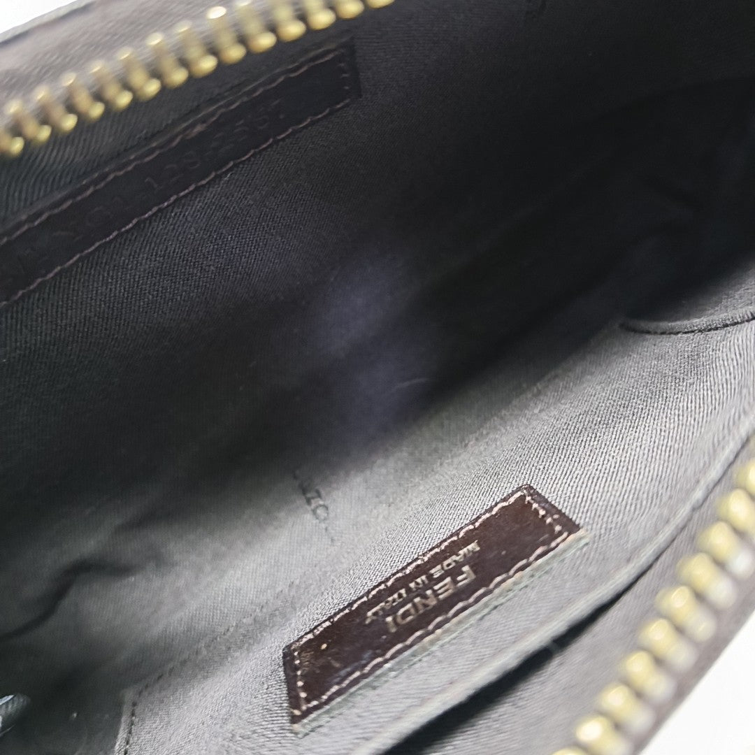 Coated Canvas Tote Bag Brown