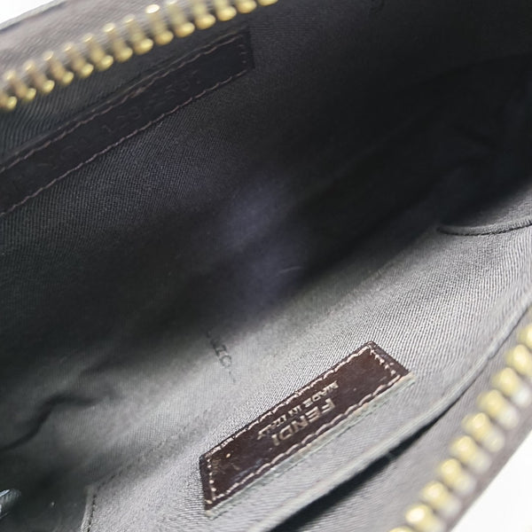 Coated Canvas Tote Bag Brown