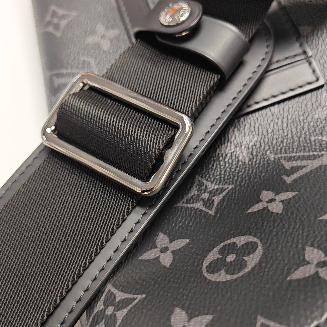 VOYAGER PM Monogram Coated Canvas Black