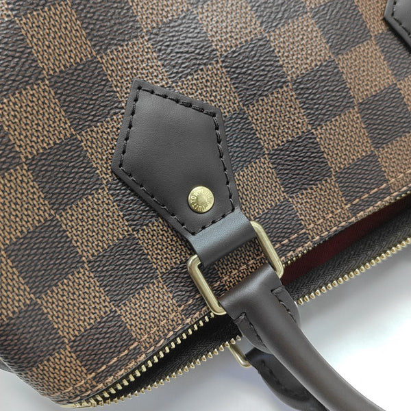 SPEEDY 25 Damier Ebene Coated Canvas Brown