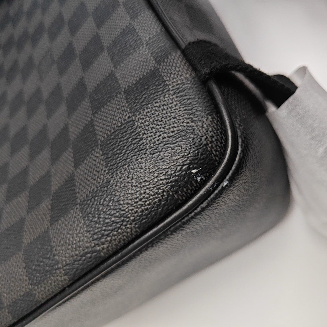 JOSH Damier Graphite Coated Canvas Gray