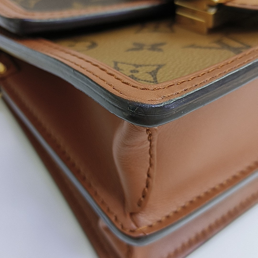 DAUPHINE Mini Monogram Coated Canvas Brown