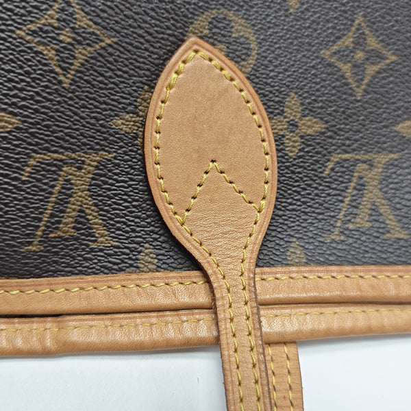 NEVERFULL MM Monogram Coated Canvas Brown