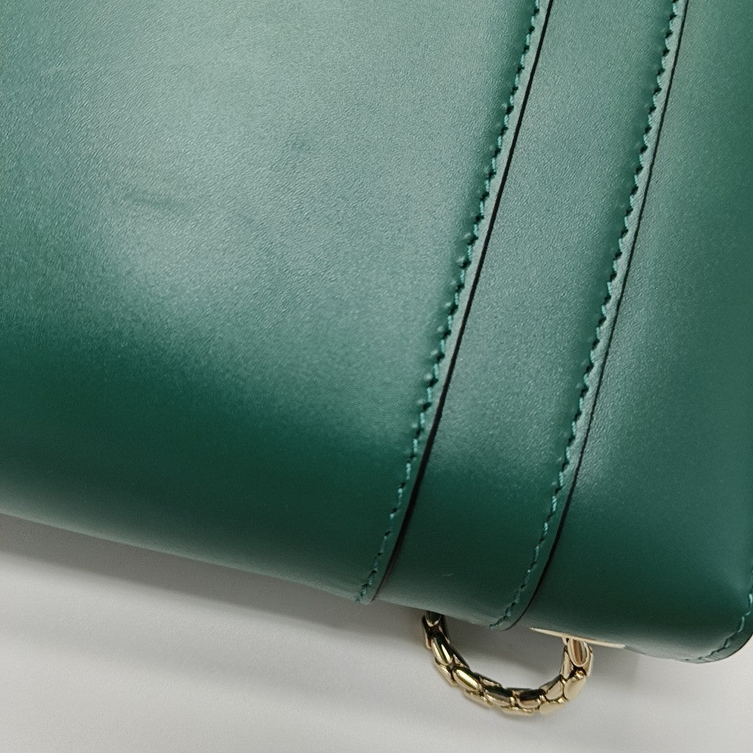 SERPENTI FOREVER Small Quilted Calfskin Green