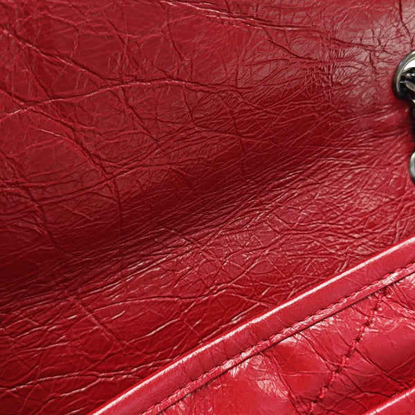 NIKI Small Chevron Calfskin Red