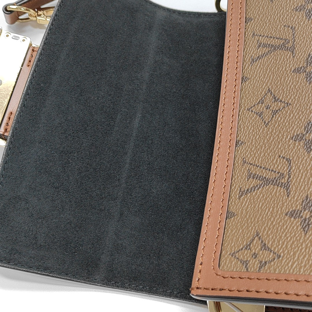 DAUPHINE Mini Monogram Coated Canvas Brown