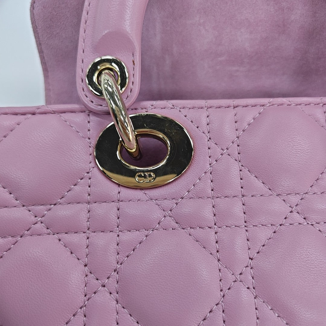 Lady D-Joy Small Cannage Lambskin Purple