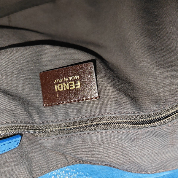 Leather Shoulder Bag Blue