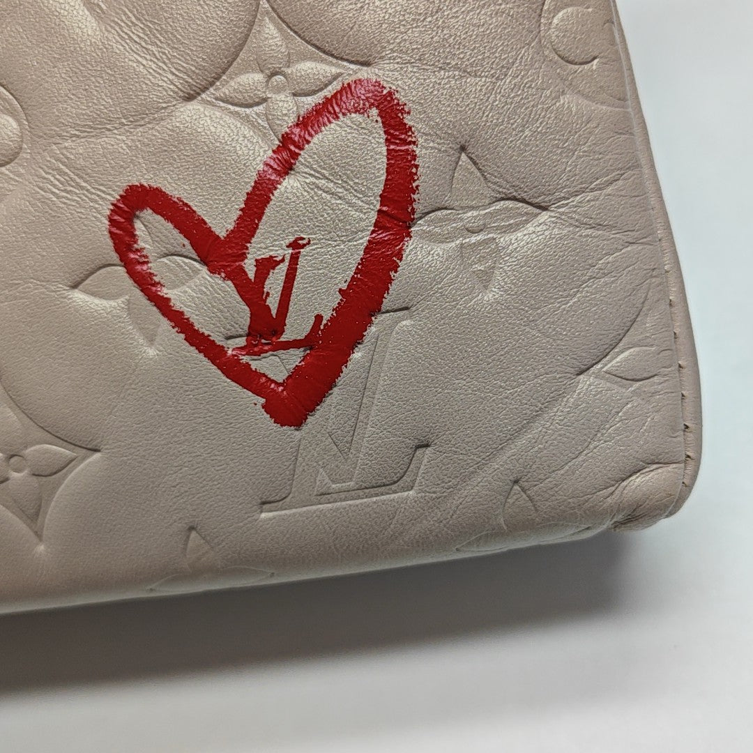 COUSSIN PM Monogram Lambskin Red