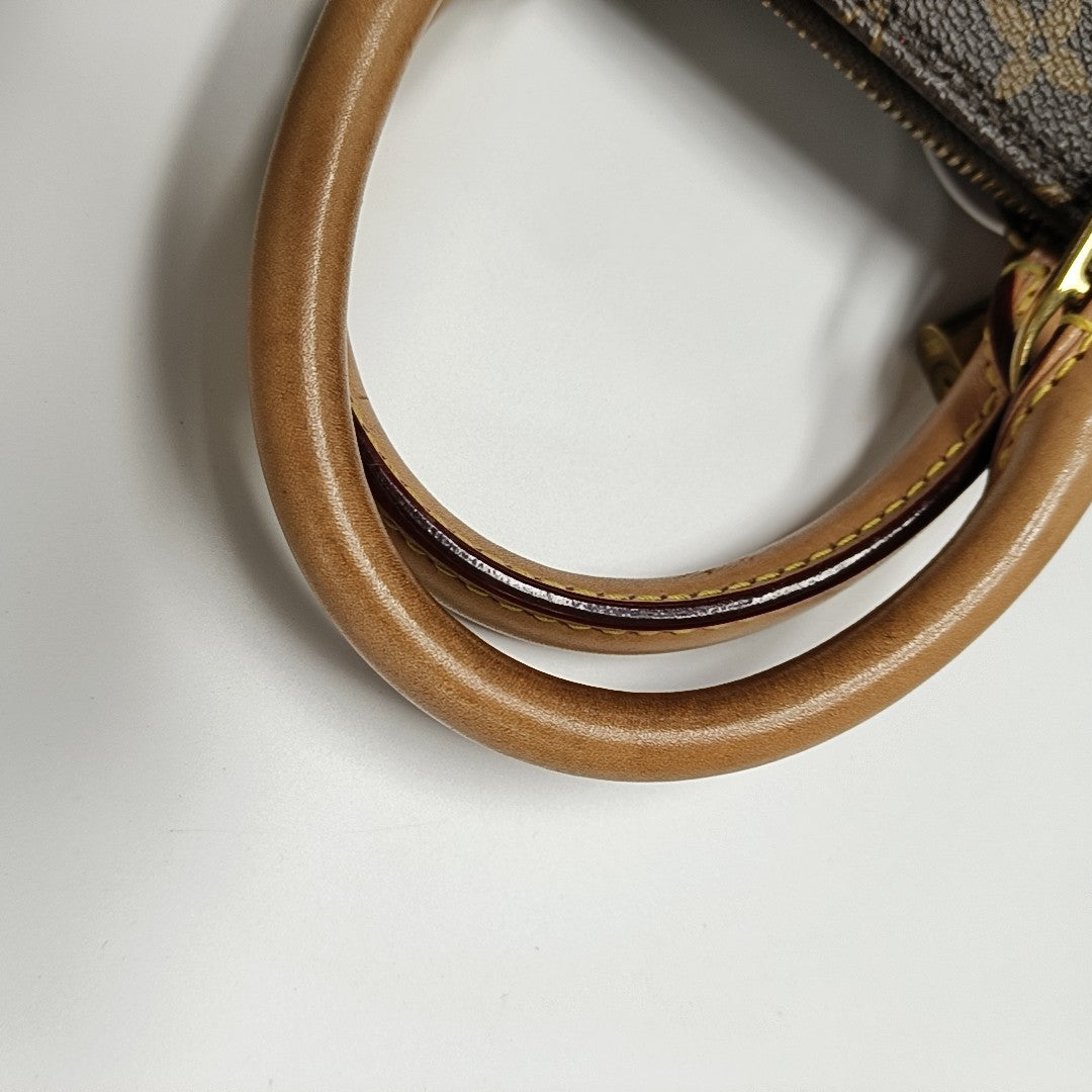 ALMA BB Monogram Coated Canvas Brown