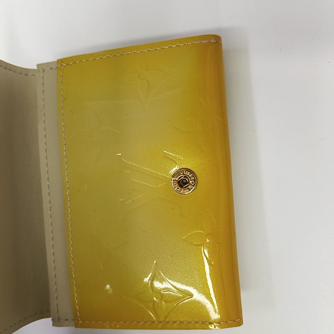 Monogram Patent Leather Wallet Yellow