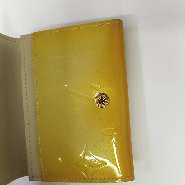 Monogram Patent Leather Wallet Yellow