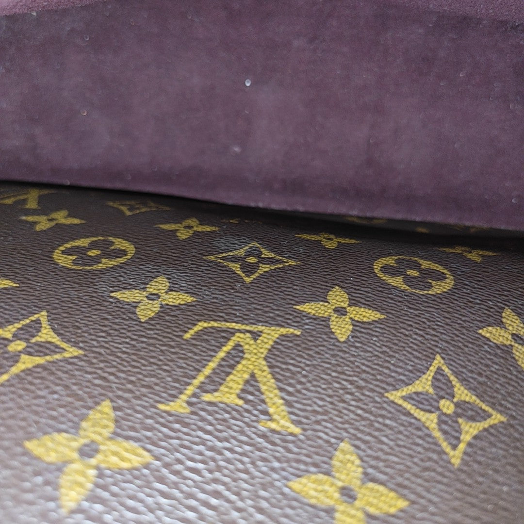 MONTAIGNE MM Monogram Coated Canvas Brown
