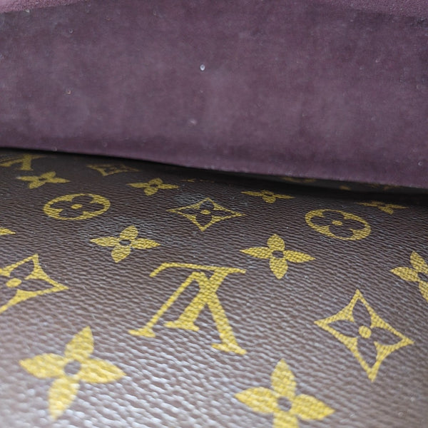 MONTAIGNE MM Monogram Coated Canvas Brown