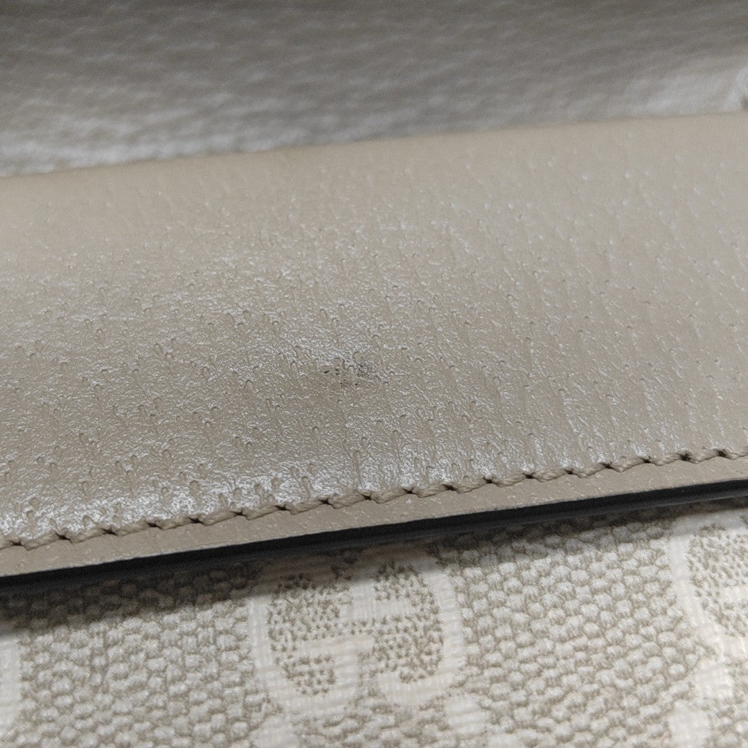 Dionysus Super Mini Monogram Coated Canvas Beige