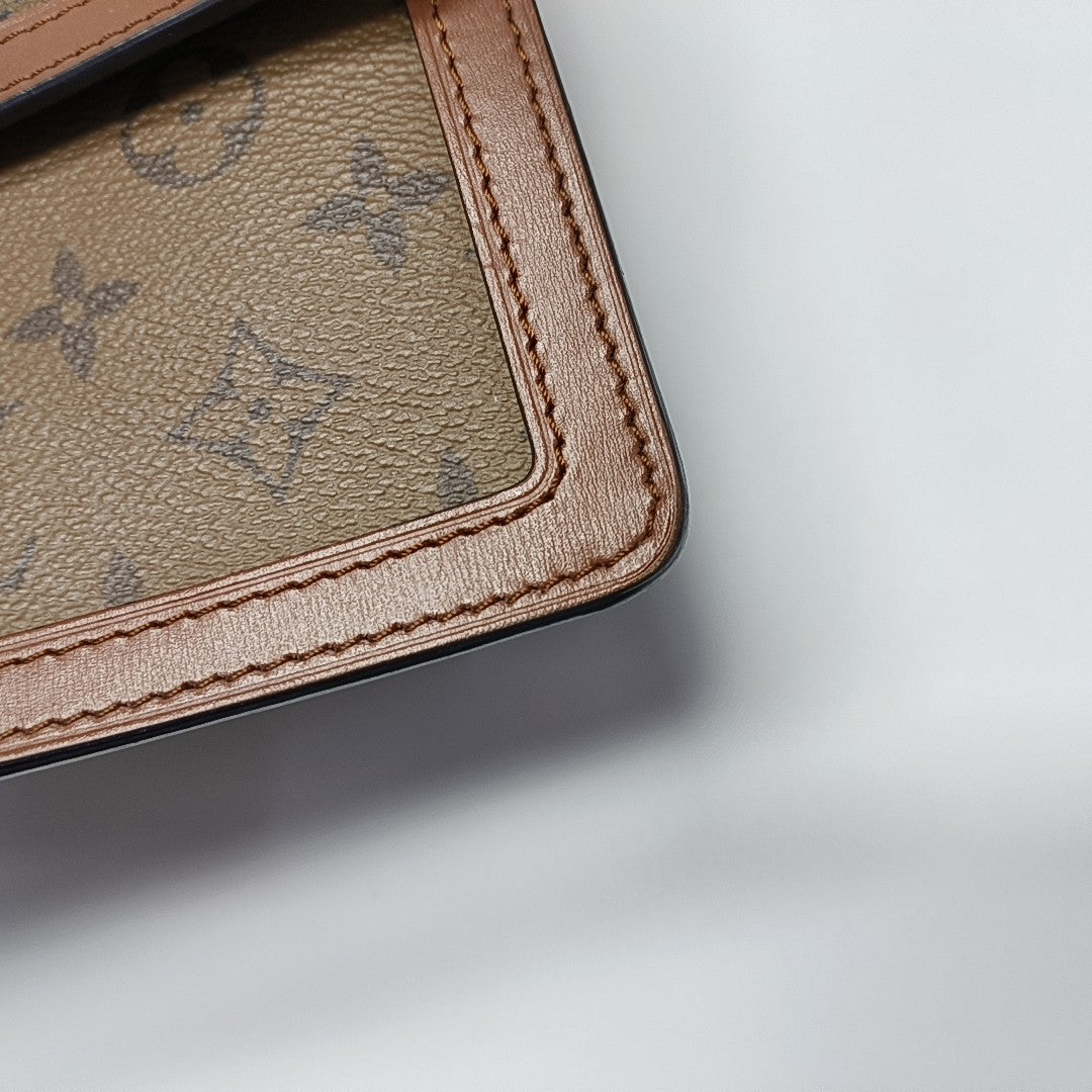 DAUPHINE MM Monogram Coated Canvas Brown