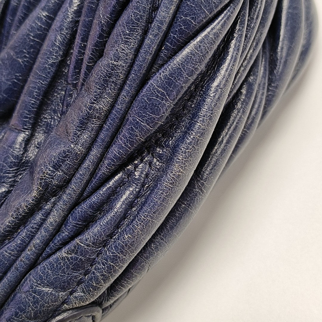 Quilted Lambskin Shoulder Bag Blue
