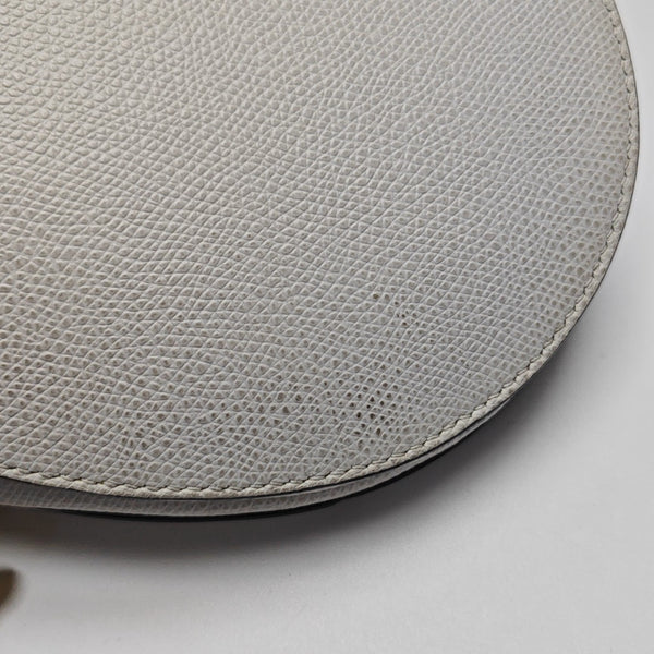 Saddle Medium Calfskin White