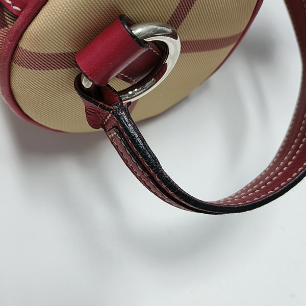Coated Canvas Top Handle Bag Beige
