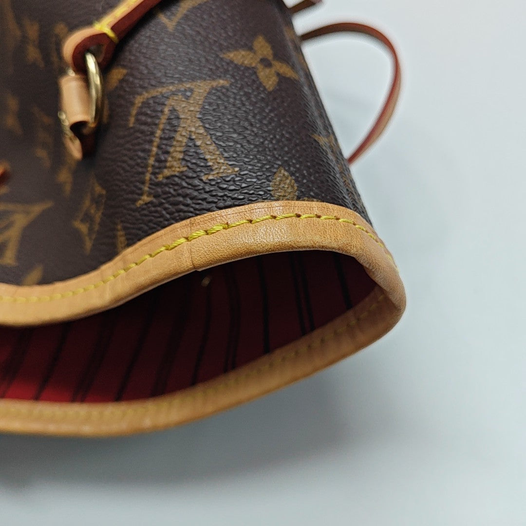 NEVERFULL MM Monogram Coated Canvas Brown