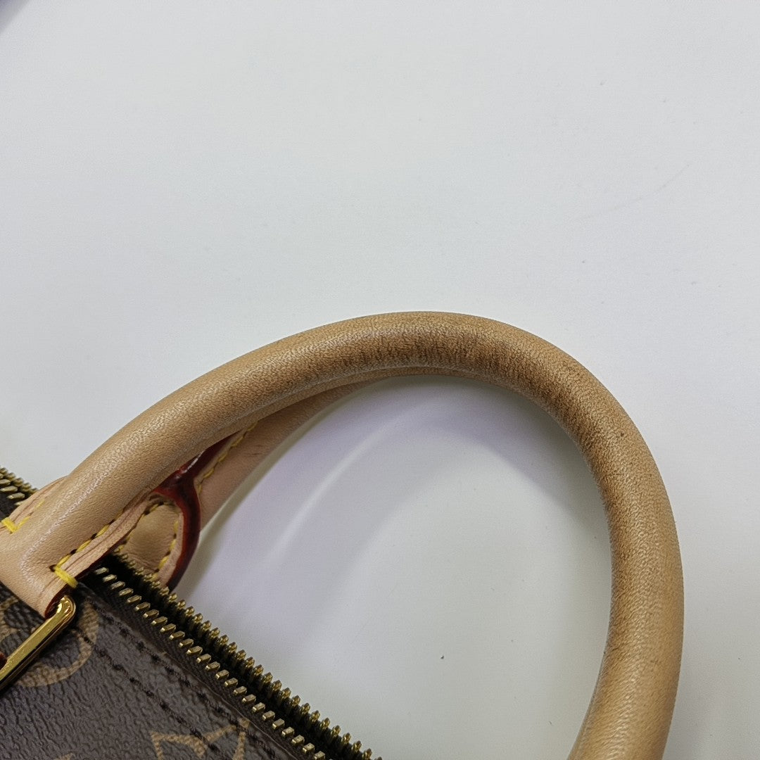 SPEEDY 25 Monogram Coated Canvas Brown