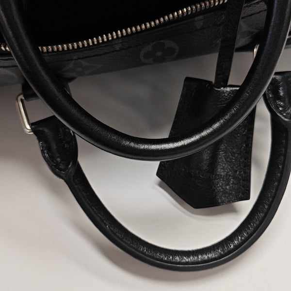 Monogram Coated Canvas Shoulder Bag Black