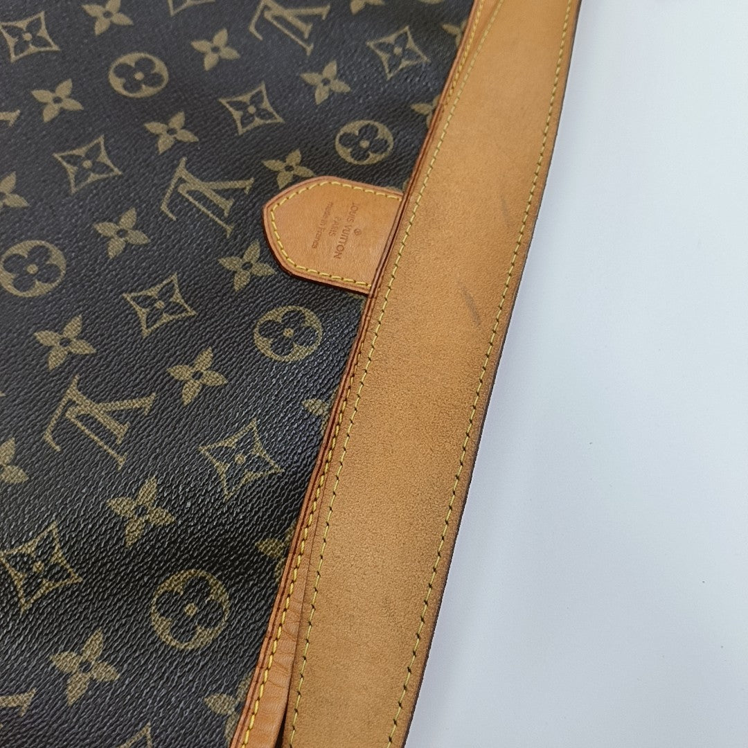 Monogram Coated Canvas Top Handle Bag Brown