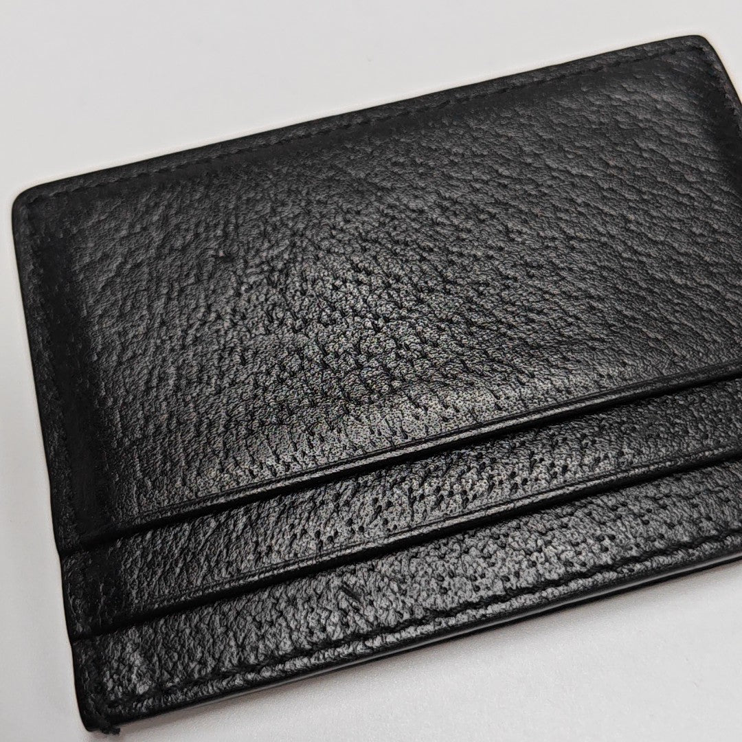Animalier Calfskin Black Card Holder