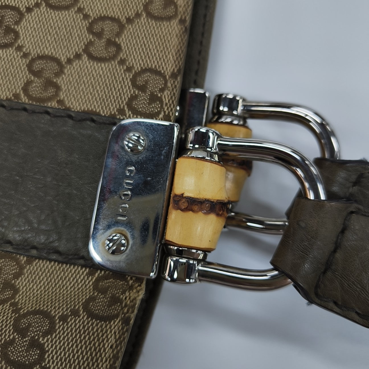 Bamboo 1947 Medium Monogram Canvas Beige