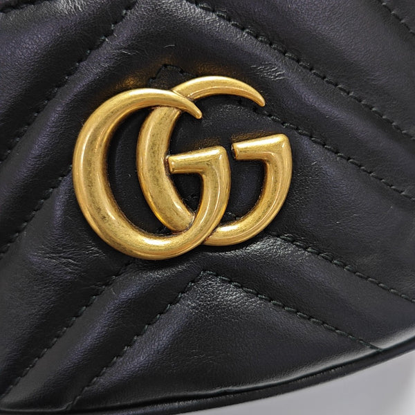 Authenticated pre-owned  GG Marmont Mini Quilted Calfskin Black - Backpack at Looply
