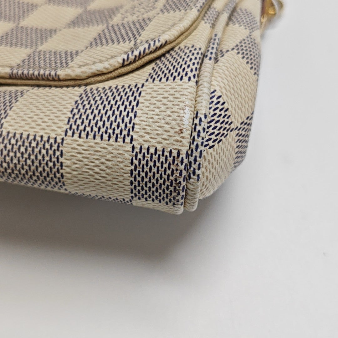 FAVORITE PM Damier Azur Coated Canvas White