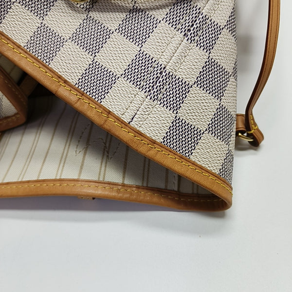 NEVERFULL MM Damier Azur Coated Canvas White