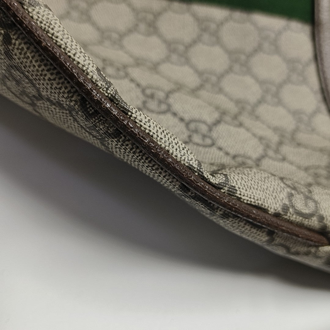 Ophidia Small Monogram Coated Canvas Beige