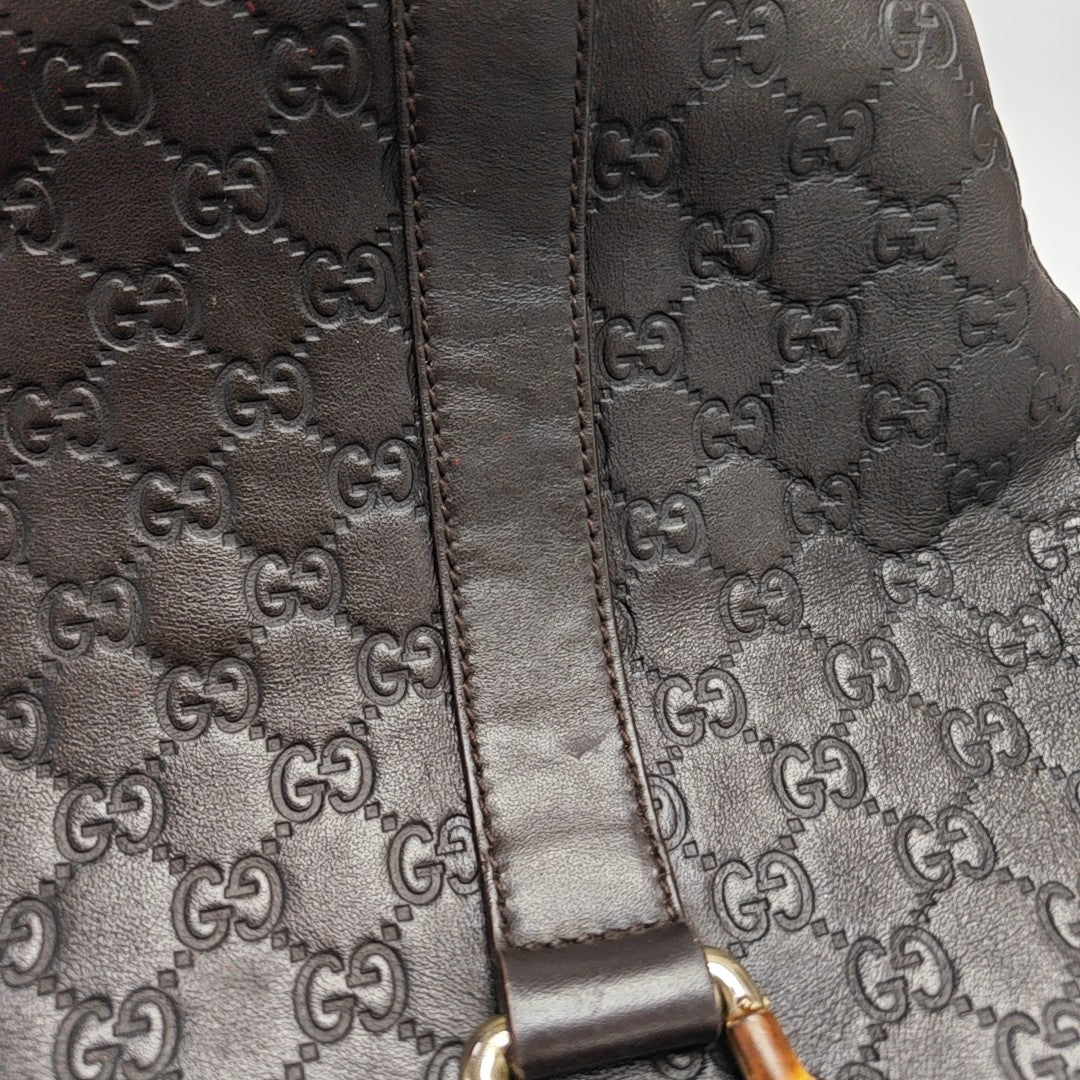 Monogram Calfskin Top Handle Bag Brown